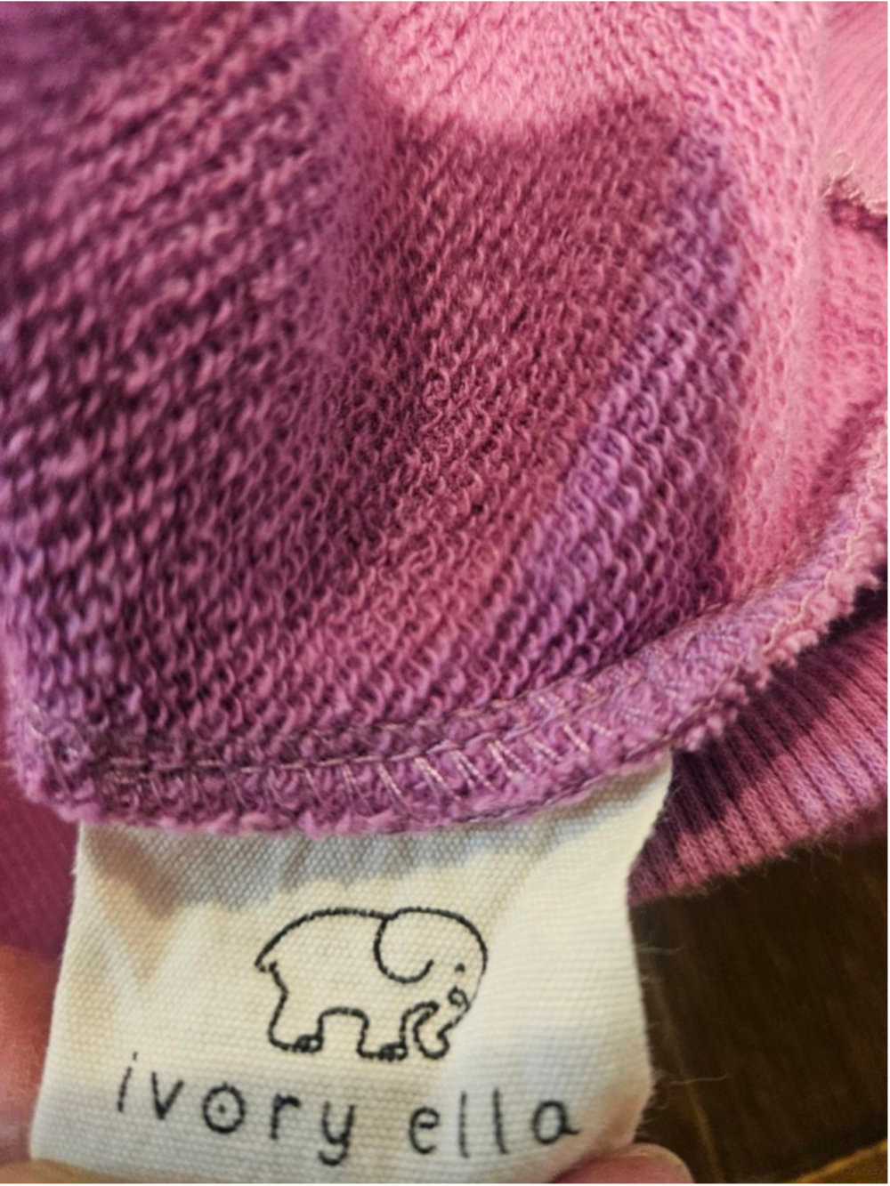 Women's Ivory Ella Purple Oversized Hoodie XL - Picture 7 of 8